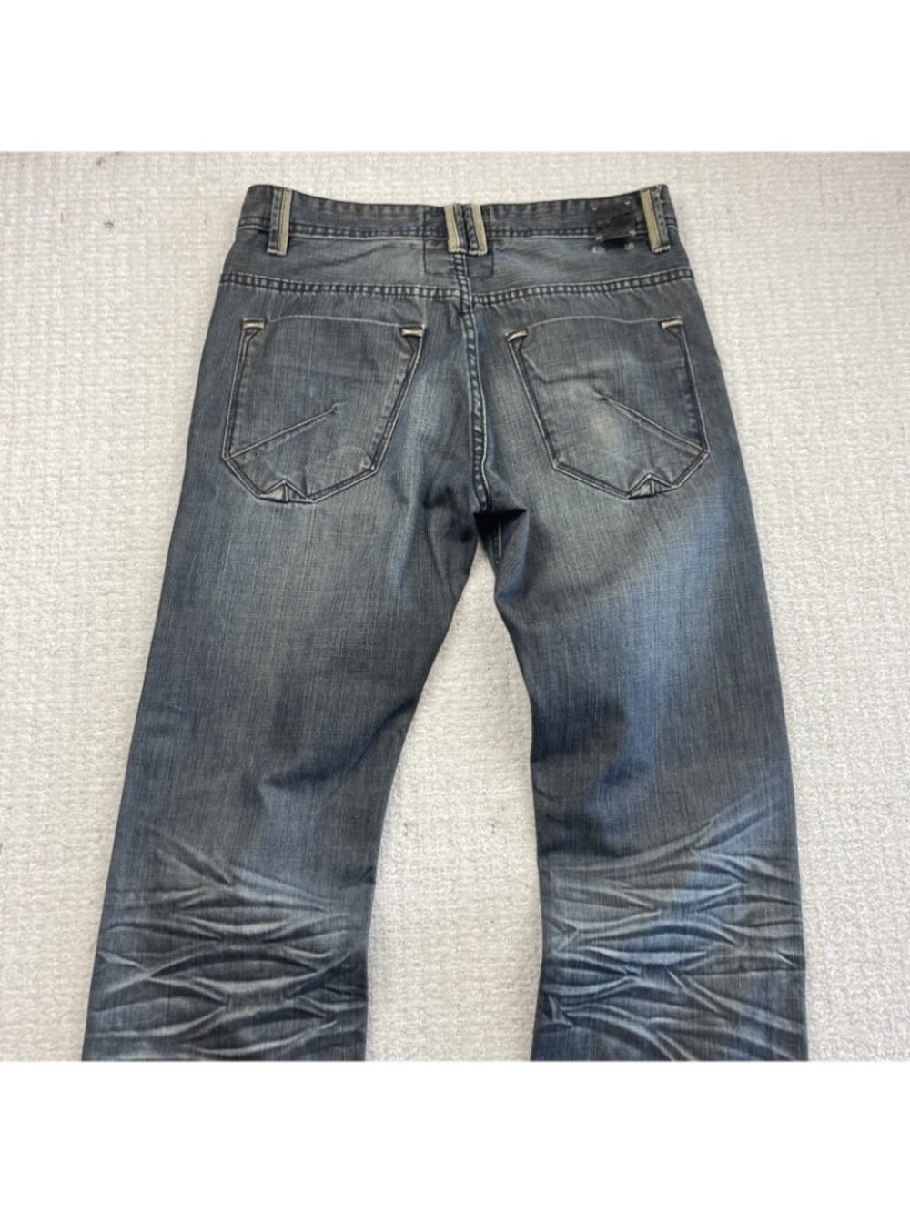 Y2K Projek Raw Spirito Fresco Blue Denim Jeans Men Sz 30 Grunge Alt Bootcut - Picture 10 of 11